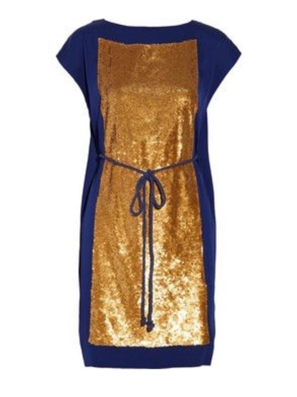 Robert Rodriguez Sequin Paneled Silk Mini Dress